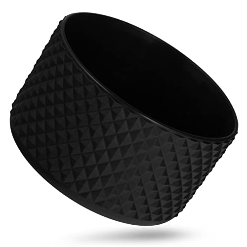 FLORAPELL Boot for Hydro Flask 12 16 18 20 21 24 32 40 oz Water Bottle, Silicone Hydroflask Boots Protective Bottom Sleeve Cover for Hydro Water Bottles (Diamond Black)