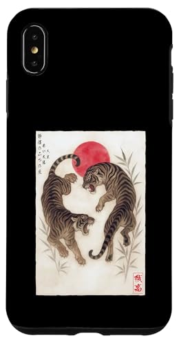 日本虎 浮世絵 木版画 江戸 美学 スマホケース iPhone XS Max 用