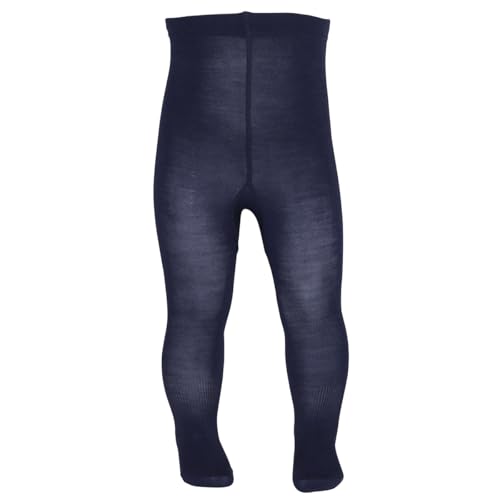Merino Wool Tights for Baby and Toddler, Reinforced Hem and Toe (80, 1-2 Years, Navy)