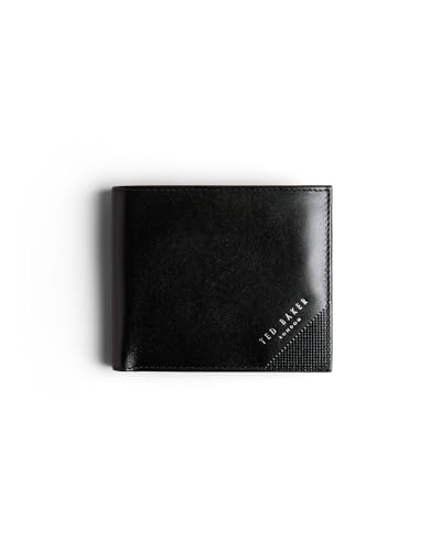 Ted Baker London prugs-Embossed Corner Leather Bifold Black