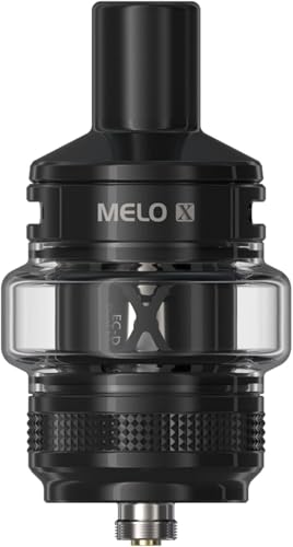Eleaf Melo X Tank 28mm 5ml Atomizer Cartouche Compatible avec toutes les résistances EC Sans Nicotine Ni Tabac Noir