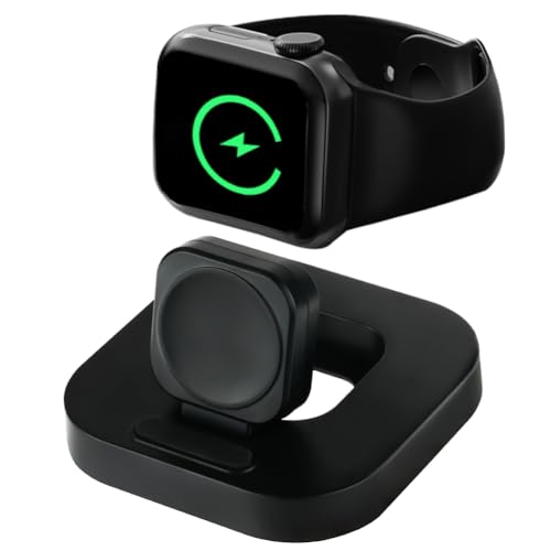 Flintronic Foldable Wireless iWatch Charger Portable iWatch Charger Stand with USB Cable Apple Watch Charger Cable with Dock Magnetic Charging Holder for iWatch Series 10/9/8/Ultra/7/SE/6/5/4/3/2/1