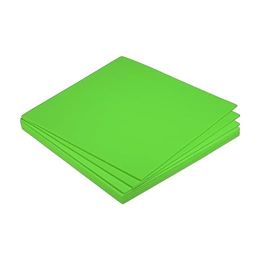 QUARKZMAN Espuma EVA Hojas Verde, Espuma para Tapizar 25x25cm Espesor 3mm, para Disfraces Artes Proyectos DIY, Paquete de 8
