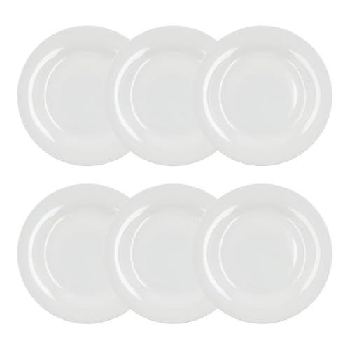 Bidasoa Lis Set 6 Platos Postre Porcelana 20cm Porcelana Apto Microondas Apto Frigorífico Apilable