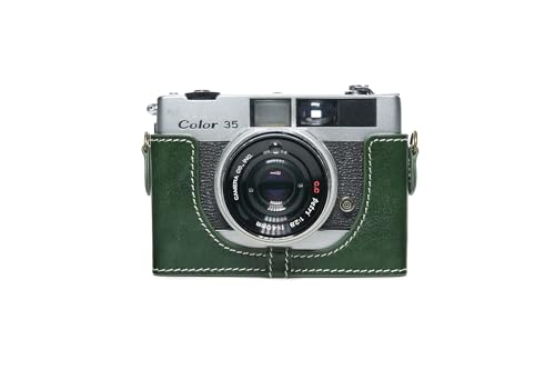 Housse en cuir véritable pour Petri Color 35 fait main vert