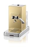 LUCAFFÈ La Piccola Gold Cafetera para cafeteras E.S.E. dimensiones 28x16x31 cafetera, vainas de papel de color dorado, Made in Italy + 300 vainas 44 mm Lucaffè