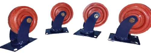 UNICORN WHEELS Heavy duty swivel Castor Wheels, 4 Inch Diame...