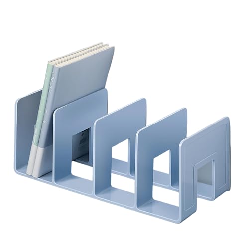 棚4セクションのアクリルブックエンドブックエンドデスクトップオーガナイザーストッパーマガジンスタンド32x14.4x13cmアクリルファイルフォルダーオーガナイザー