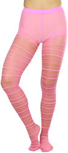 Image of ToBeInStyle Women's Sheer Horizontal Striped Pantyhose