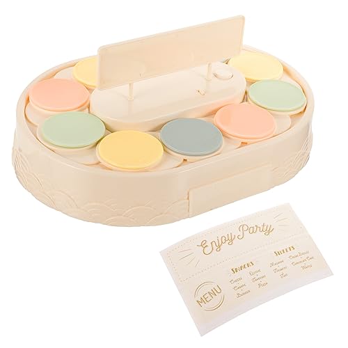 Sosoport Rotating Dessert Display Stand Automatic Cake Holder with Trays Swing Tray for Parties and Events for Cakes Cupcakes and Macarons