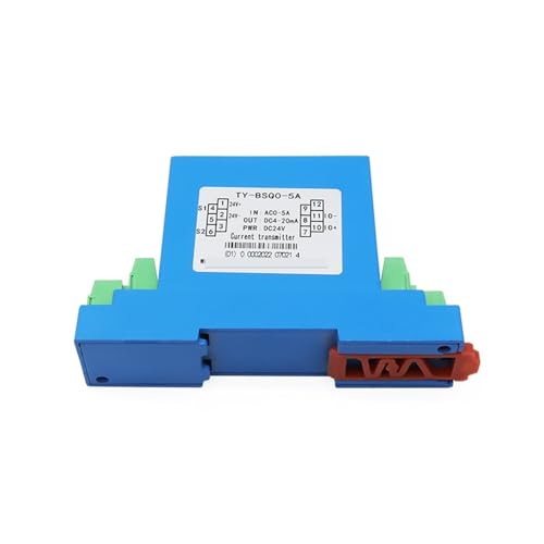 Transductor de CA transformador de corriente residual 4-20mA y 0-5A sensor para riel DIN 3