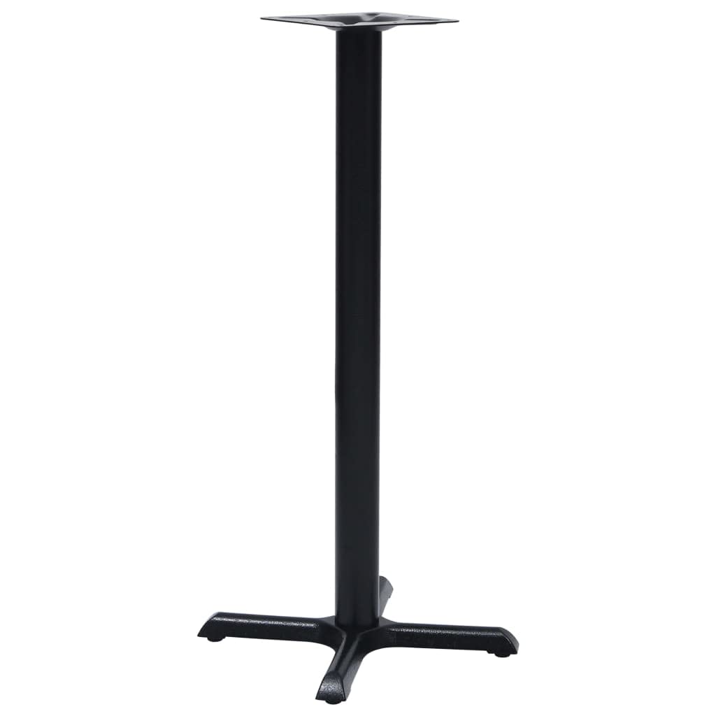 Tavolo da bistrò, telaio nero in ghisa, 56 x 56 x 107 cm, gamba per mobili industriali, con piastra di montaggio preforata per un facile fissaggio