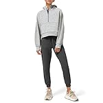 LASLULU-Womens-Hoodies-Fleece-Lined-Collar-Pullover-12-Zipper-Sweatshirts-Long-Sleeve-Crop-Tops-Sweater-Thumb-Hole