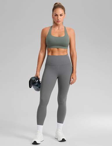 Image of CRZ YOGA Butterbreeze Criss Cross Back Sports Bra | Medium Support, Removable Pads, Training, Fast Dry, Square Neck, Strappy, for Women