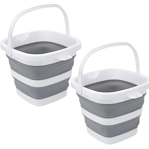 AQUEENLY Collapsible Bucket Portable Small Plastic Water Supplies for Outdoor Garden Camping Fishing Car Wash Space Saving Cover