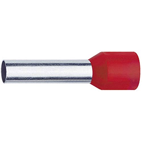 Klauke 47618 Aderendhülse 10 mm Teilisoliert Rot 100 St.