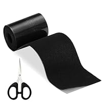 Flicken Selbstklebend Stoff, 10x200cm Textilklebeband Wasserdicht, Reißfest Schwarz Gewebeklebeband, Gewebe-Reparaturband für Sofa, Autositze, Zelt, Markise, Segeltuch, Daunenjacke, Löcher in Stoff