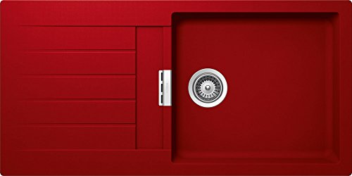 Preisvergleich Produktbild Schock Spüle Signus D-100L in Rouge mit Schneidbrett weiß