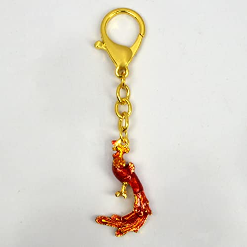 Juanxian Feng Shui Rising Phoenix Keychain Flaming Fire Bird Rising Fantasy Keychain, 4.2 x 0.98 - Image 3