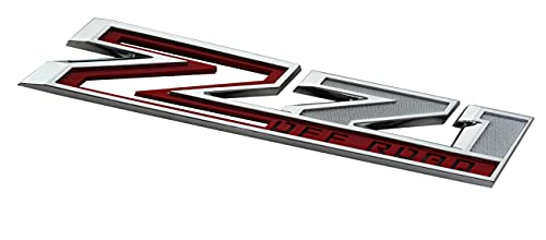 Image of 2pack New Big Z71 Off Road Emblems Side Decals 3D Badges Compatible with fits 2019-2025 Silverado Offroad Parts 84632695 (Chrome Red)
