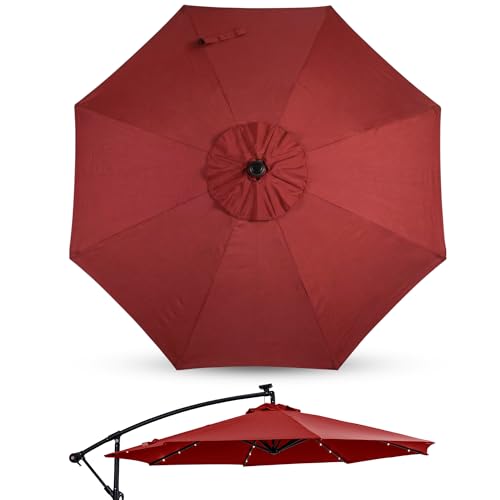 Sfmora 10ft Patio Umbrella Replacement Canopy for 8 Ribs Outdoor Umbrella Canopy ONLY Market Umbrella Top Water-Resistant & UV-Protective