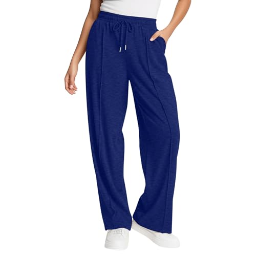 Pantalon baggy surdimensionné femme, jogging coupe droite taille basse