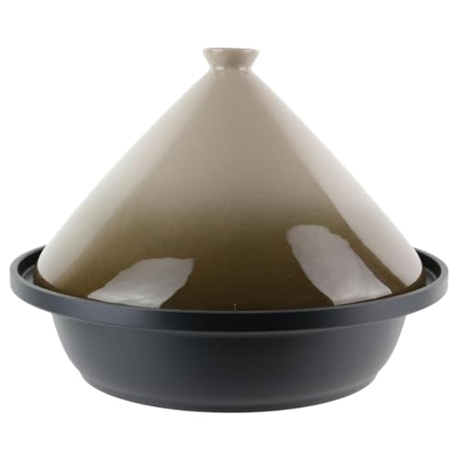 HowHomely Tajine - Cacerola de cerámica (30 cm, apta para inducción, para carne, verduras, guiso, cocina aromática