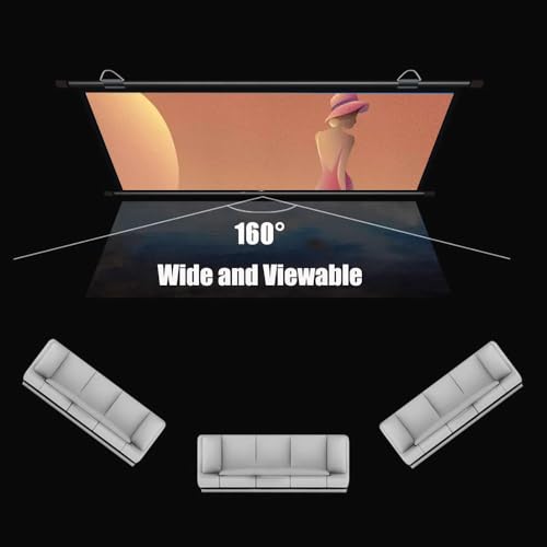 Pantalla portátil manual para proyector 50" 16:9 miniatura 2