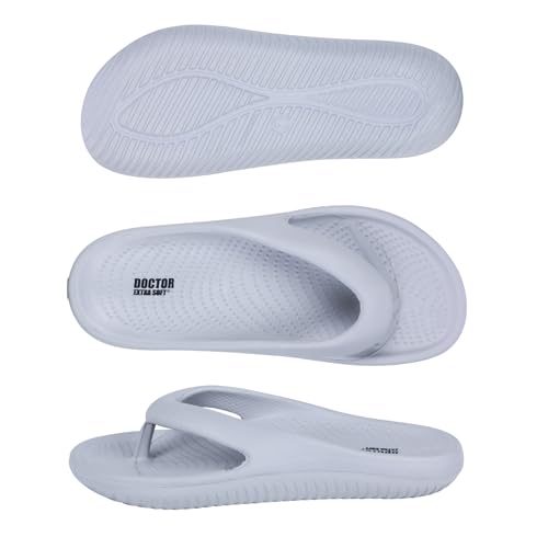 Image of DOCTOR EXTRA SOFT Men's Classic Casual Thong Slippers With Cushion Footbed For Adult|Comfortable & Lightweight|Stylish & Anti-Skid|Waterproof & Everyday Indoor Outdoor Flip Flops Gents & Boys D-506