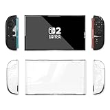 Oniartasy Transparent TPU Case for Nintendo Switch 2 - Shockproof Cover with Enhanced Heat Dissipation & Dock-Compatible Design (Clear)