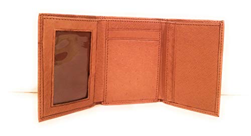Embroidered Genuine Leather Trifold Men's Wallet Billfold2