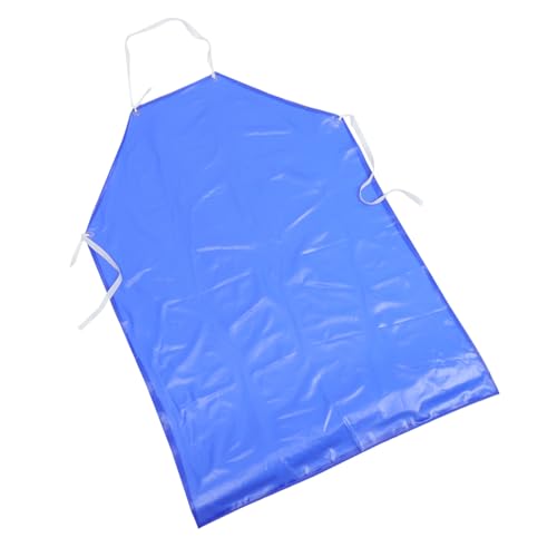 HOLIDYOYO 1pc Waterproof Apron Waiter Apron Hair Salon Apron Work Apron Unisex Apron Coffee Apron Woodworking Apron Water Resistant Apron Sleeveless Apron Grilling Aprons Server Apron Blue