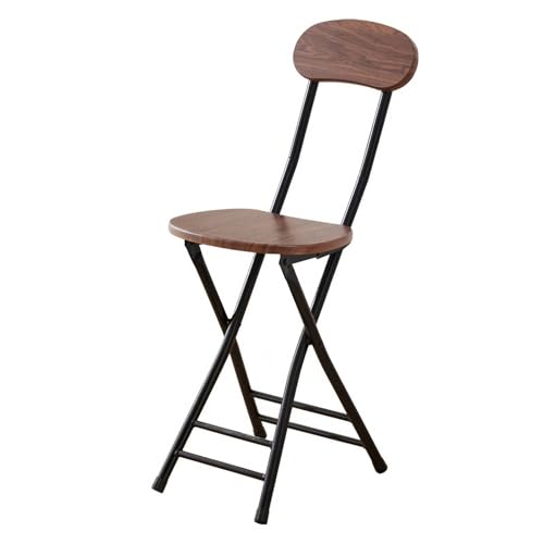 Tabouret de bar pliable de 18 pouces avec siège en bois gain de place - 2