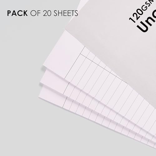 Image of myPAPERCLIP A4 Size Both Side Ruled Sheets | 20 Sheets, 120 GSM, Uncoated Paper | Ideal for Project, Assignment, Practical, Notes