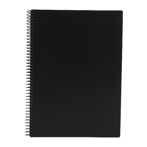 Jiawu デジタル整理アプリ用の再利用可能なスマートメモ帳、モダン、書き換え可能、学生および会社員向け、エグゼクティブサイズ、ブラック