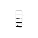 SOGENEX Etagere en résine 5 tablettes - Hauteur 176 cm Largeur 60 cm - Noir