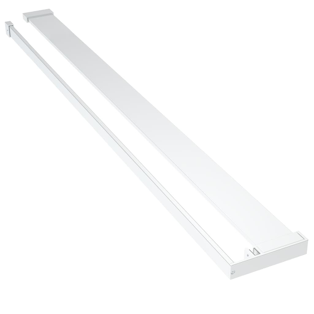 LAPOOH Mampara Ducha con Estante Vidrio ESG Aluminio Cromado 115x195cm, Mampara Bañera, Mampara Baño Ducha, Cabina De Ducha, Mampara Baño