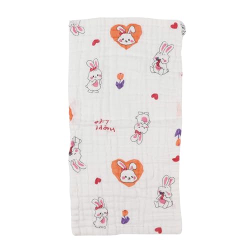 Image of Muslin Baby Burp Cloths - 100% Cotton Ultra-Absorbent 6-Layer Burp Rags for Newborn Feeding, Hypoallergenic 20x10 Inch 3-Pack (Snuggle Bunnies)
