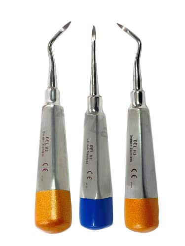 Artlab-Premium Dental Elevators Etracting Extraction Osteotome Periotome Luxating Elevator Apical Spade Cryer Proximator Elevator Oral Implant, Root Extraction (Heidbrink Root Tip Pick Set Of 3) #TOP23