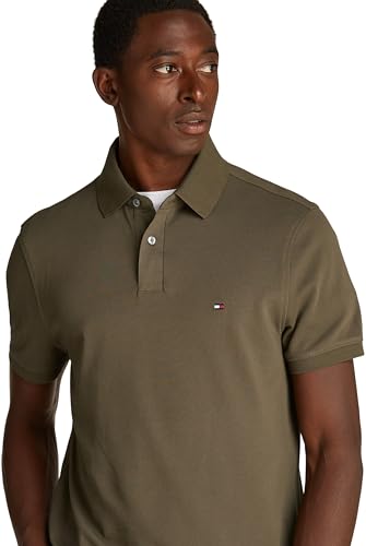 Tommy Hilfiger Herren Poloshirt Kurzarm 1985 Regular Fit, Grün (Army Green), XXL – Ansicht 3