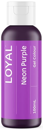 Image of Loyal Gel Food Coloring | Vibrant Color for Buttercream, Fondant, Royal Icing, Gum Paste, Marzipan and Cake Batter | Gel-Based Concentrated Food Dye - 100ml Neon Purple