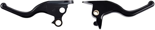 Miniatura 9 de Palancas cortas CNC de 3 dedos para Harley H-D Low RiderStreet Bob, motocicleta Softail, embrague de freno, palanca de control manual (negro)