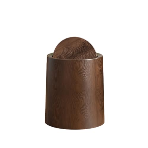 Poubelle aspect bois rétro 15L anti odeur pour cacher les déchets