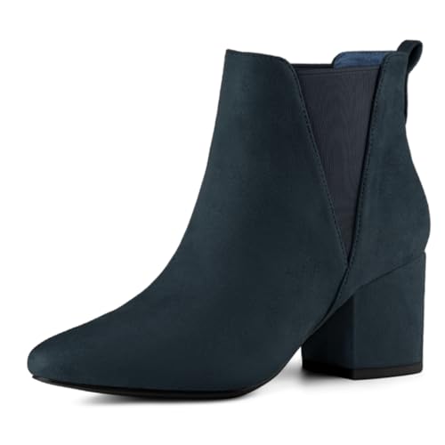 Allegra K Bottes Chelsea à Bout Pointu et Talon...