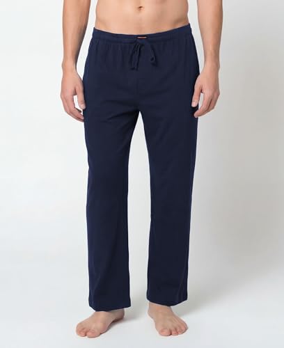 Image of Andrew Scott Men's Cotton Lounge Pants | Sleep Pajama Bottoms| Multi Packs | Drawstring & Pockets