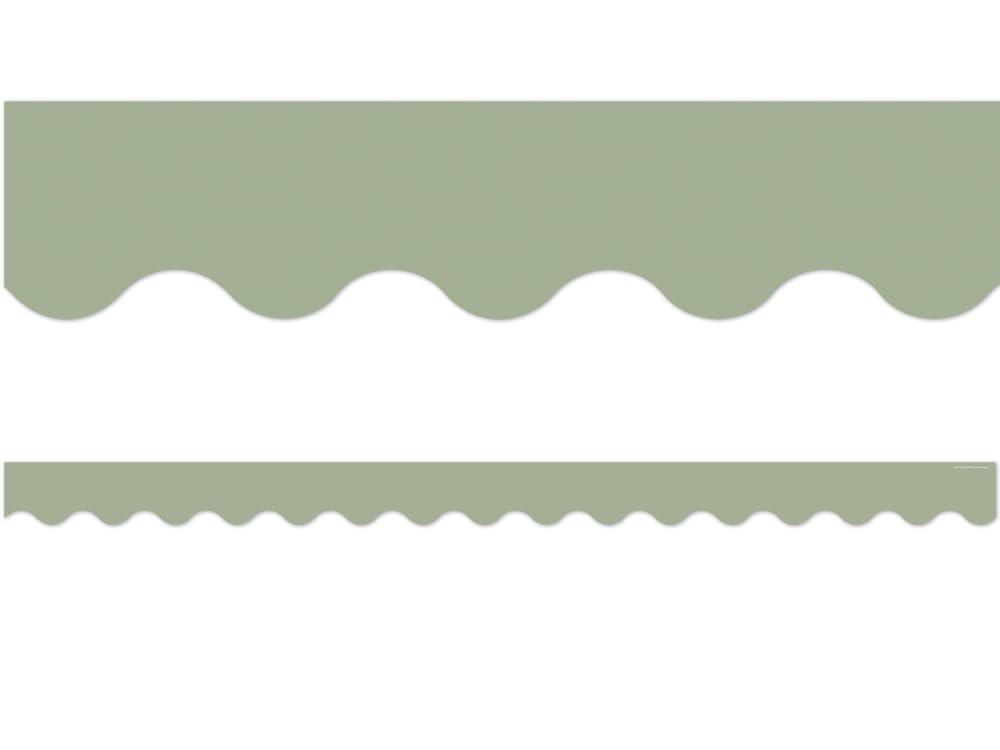 Teacher Created Resources Sage Green Scalloped Border Trim (TCR7184)