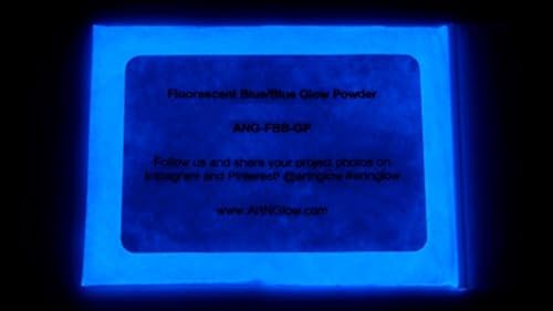 Glow in The Dark Pigment Powder - Neutral and Fluorescent Color for Art Painting, Fine Art, Nail Art Paint, and DIY Crafts - Long Lasting, 10+ Color Options - Fluorescent Blue - (12 Grams/ .42oz)