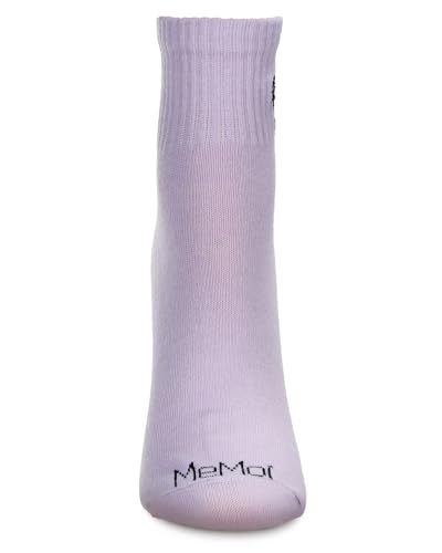 MeMoi Women's Butterfly Embroidery Athletic Quarter Socks2