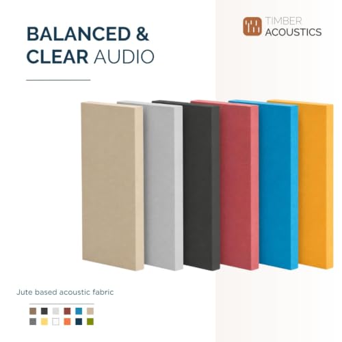 Image of Timber Acoustics | Soundproofing Broadband Absorbers | Rockwool | Pine-wood | Room Acoustics & Soundproofing | 2' x 4' x 5 inch [SET OF 2] NRC > 0.9 (Wine)