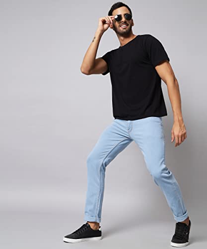 Image of STUDIO NEXX Men's Regular Fit Jeans|Stretchable Mid Rise Denim |Contrast Detailed Stitch
